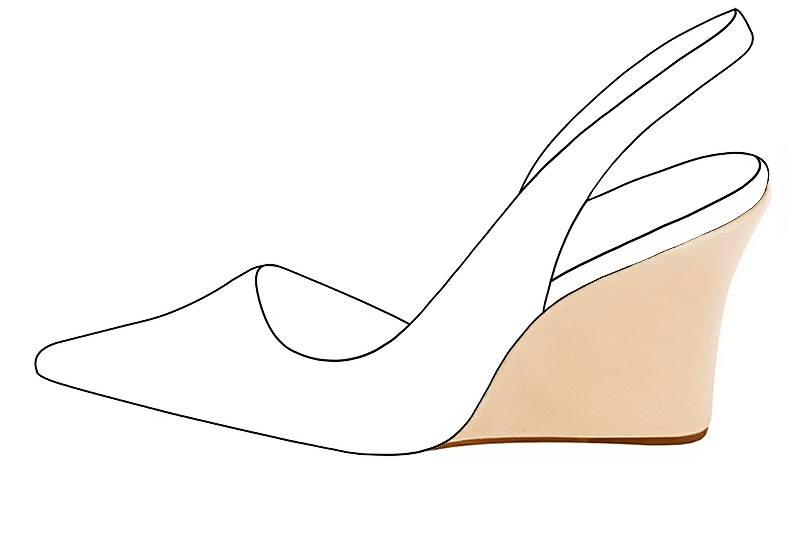3 3&frasl;4 inch / 9.5 cm high wedge heels. Profile view - Florence KOOIJMAN